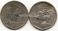 монета Колумбия 10 песо 1988 год