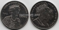 монета Остров Мэн 1 крона 2012 год жизнь королевы Елизаветы II