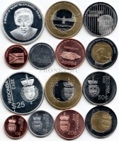 Редонда набор из 7-ми монет 2013 год Нельсон Мандела