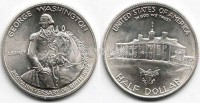 монета США 1/2 доллара 1982D год Джордж Вашингтон 250 лет со дня рождения