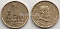 монета Уругвай 1 песо 1994 год