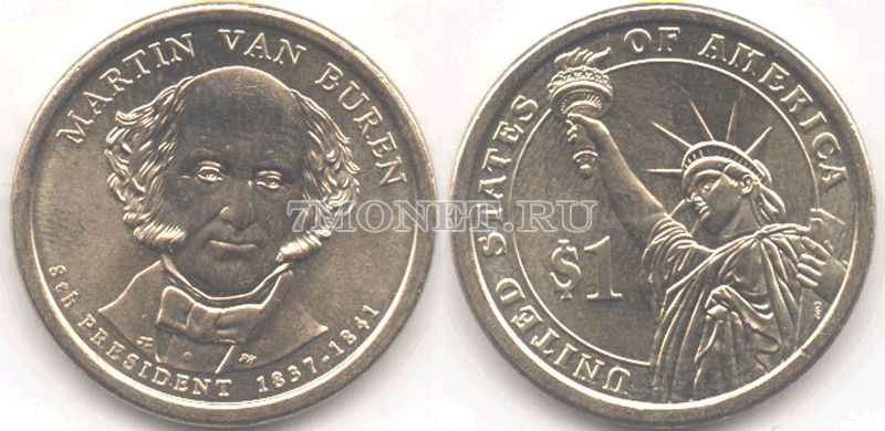 США 1 доллар 2008 год Мартин Ван Бюррен