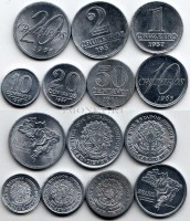 Бразилия набор из 7-ми монет 1957-1965 год