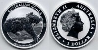 монета Австралия 1 доллар 2012 год коала инверсивный PROOF