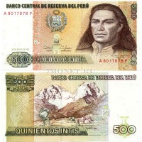 бона Перу 500 инти 1987 год
