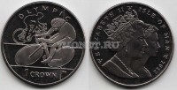 монета Остров Мэн 1 крона 2012 год олимпиада  - велосипедный спорт