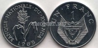монета Руанда 1 франк 1985 год 