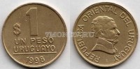 монета Уругвай 1 песо 1998 год