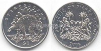 монета Cьерра-Леоне 1 доллар 2006 года Стегозавр