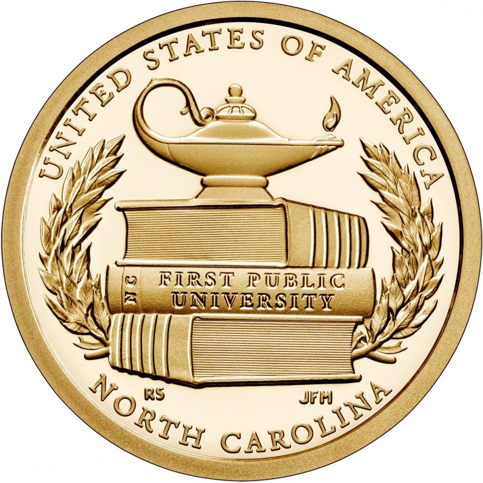 монета США 1 доллар 2021 год серия Инновации США Первый государственный университет Северная Каролина