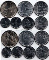 Бразилия набор из 7-ми монет 1969-1978 год