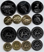 Республика Южная Осетия набор из 7-ми монетовидных жетонов 2013 год