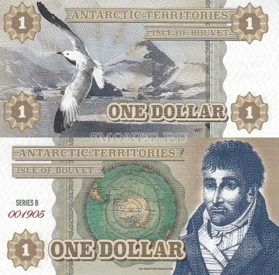 бона Остров Буве 1 доллар 2014 год