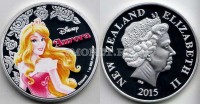 монетовидный жетон Новая Зеландия 2015 год серия "Принцессы" - Аврора