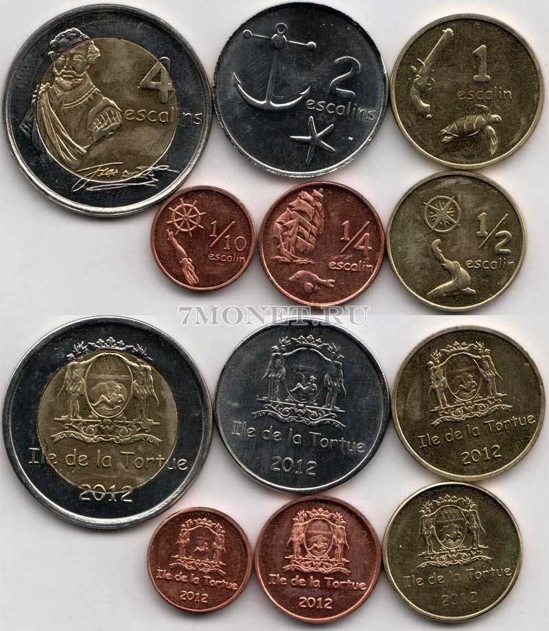 Тортуга набор из 6-ти монет 2012 год