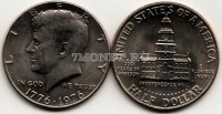 монета США 1/2 доллара 1976 год Кеннеди никель