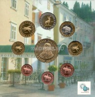Словения ЕВРО пробный набор из 8-ми монет и жетона 2004 год, в буклете