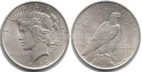 монета США 1 доллар 1922 год Peace Dollar
