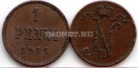 русская Финляндия 1 пенни 1911 год