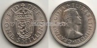 монета Великобритания 1 шиллинг 1966 год 