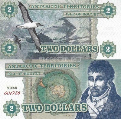 бона Остров Буве 2 доллара 2014 год