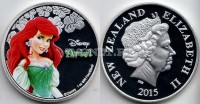монетовидный жетон Новая Зеландия 2015 год серия "Принцессы" - Ариэль