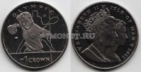 монета Остров Мэн 1 крона 2012 год олимпиада  - пинг-понг