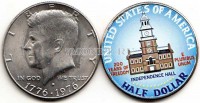 монета США 1/2 доллара 1976 год Кеннеди никель эмаль
