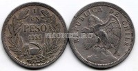 монета Чили 1 песо 1933 год кондор