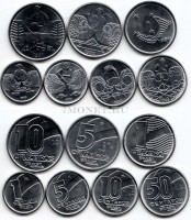 Бразилия набор из 7-ми монет 1989-1991 год