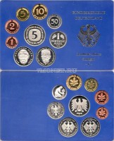 Германия годовой набор из 9-ти монет 1988F год PROOF