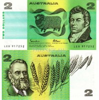 бона Австралия 2 доллара 1974-1985 год