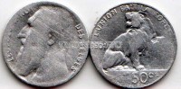 монета Бельгия 50 сентим 1901 год  Леопольд II «DES BELGES»