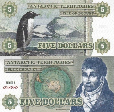 бона Остров Буве 5 долларов 2014 год