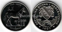 монета Босния и Герцеговина 1 соверен 1997 год арабский скакун