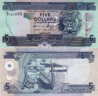 бона Соломоновы острова 5 долларов 2012 год