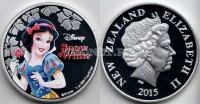 монетовидный жетон Новая Зеландия 2015 год серия "Принцессы" - Белоснежка