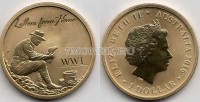 монета Австралия 1 доллар 2016 год Письма из дома - почтальоны Первой мировой войны