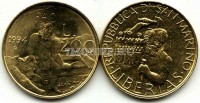 монета Сан Марино 200 лир 1994 год FAO