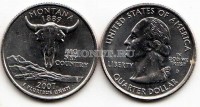 США 25 центов 2007 год Монтана
