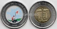 монета Панама 1 бальбоа 2018 год 100 лет Красному кресту