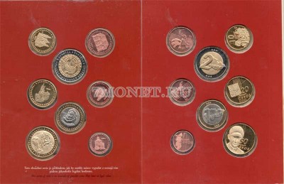 Чехия ЕВРО пробный набор из 8-ми монет 2004 год, в буклете
