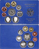 Германия годовой набор из 9-ти монет 1988G год PROOF