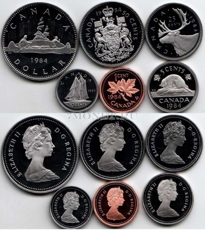 Канада набор из 6-ти монет 1984 год