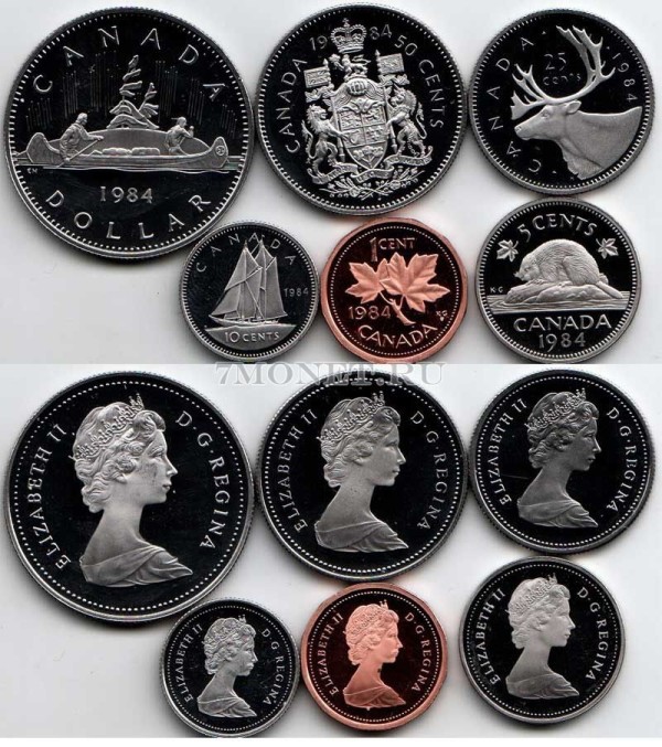Канада набор из 6-ти монет 1984 год