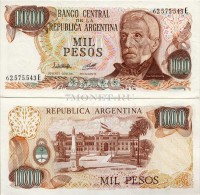бона Аргентина 1000 песо 1976-83 год