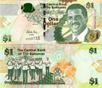 бона Багамы 1 доллар 2008 год