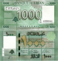 бона Ливан 1000 ливров 2011-12 год