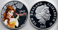 монетовидный жетон Новая Зеландия 2015 год серия "Принцессы" - Бэлль