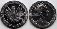 монета Остров Мэн 1 крона 1989 год 200-летие инаугурации Джорджа Вашингтона: принятие присяги